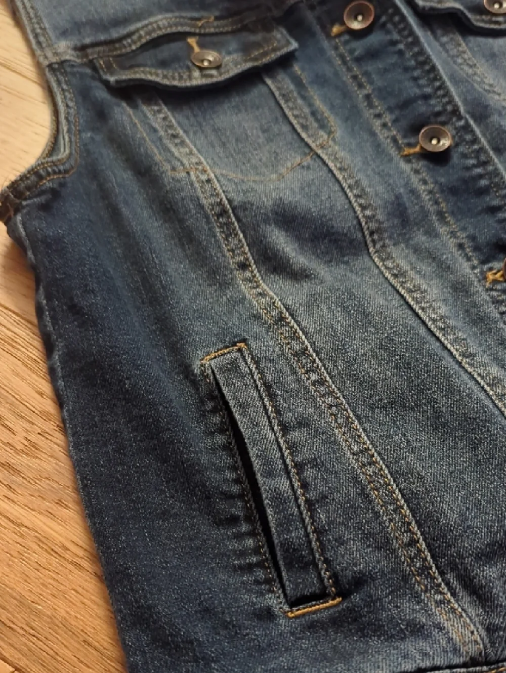 Merona Dark Blue Denim Vest - Picture 4 of 4